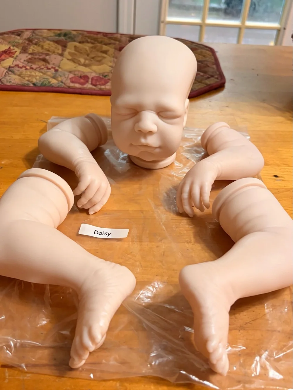 Unpainted Reborn Baby Doll Kit - Flesh Tone DAISY